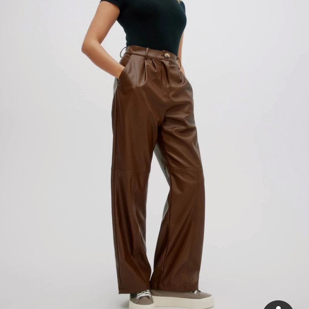 Vegan leather pants
